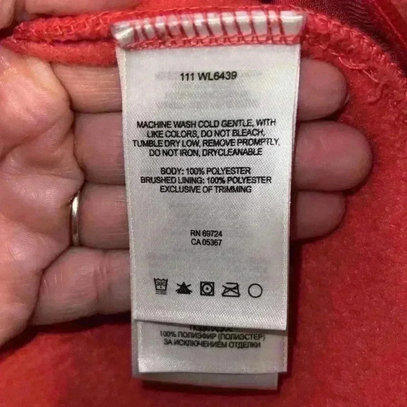 Columbia Fleece Full Zip Jacket Coral 7 ZZ - Picture 5 of 5